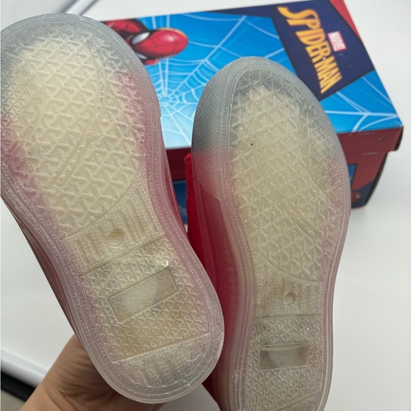 NWB Spiderman Kids High-Top Sneakers - Red and Black - Picture 3 of 7